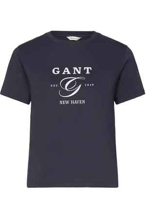 GANT Reg Graphic Ss T-Shirt Tops T-shirts & Tops Short-sleeved Navy