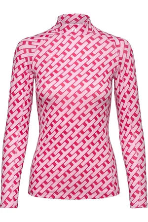 J Lindeberg Ella Print Compression Top Sport Women Sport Clothing Sports Tops & T-shirts Sport Long Sleeve Tops Pink