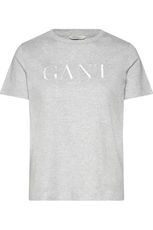 GANT Reg Tonal Graphic Ss T-Shirt Tops T-shirts & Tops Short-sleeved Grey
