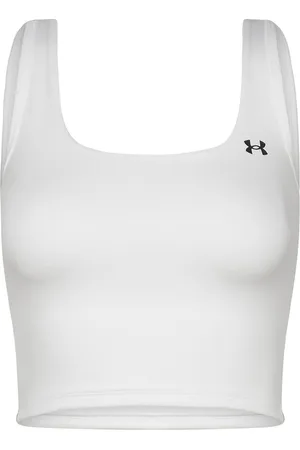 Under Armour Motion Tank Emea Sport Sport Clothing Sports Tops & T-shirts Sport Crop Tops Sport Sleeveless Crop Tops White