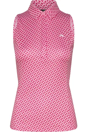 J Lindeberg Dena Print Sleeveless Top Sport Sport Clothing Sports Tops & T-shirts Sport Tank Tops Pink