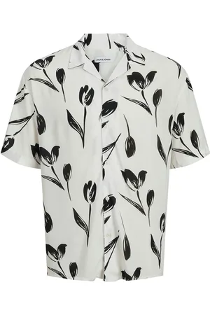 JACK & JONES Jjejeff Charge Resort Shirt Ss Sn Tops Shirts Short-sleeved Shirts White Jack & J S