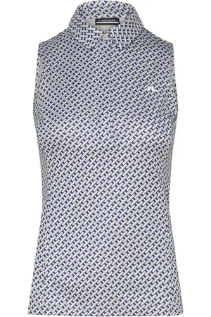 J Lindeberg Dena Print Sleeveless Top Sport Sport Clothing Sports Tops & T-shirts Sport Tank Tops Blue