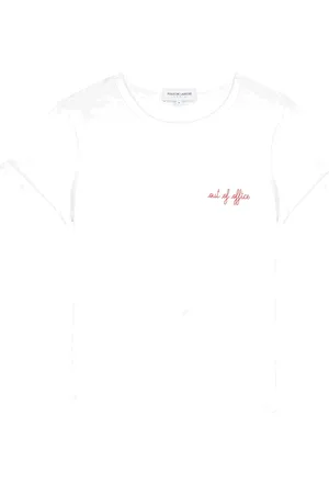 Maison Labiche Poitou Out Of Office/Gots Tops T-Kortærmet Skjorte White