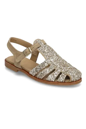 ANGULUS Sandals - Flat - Closed Toe - Op Flade Sandaler Gold