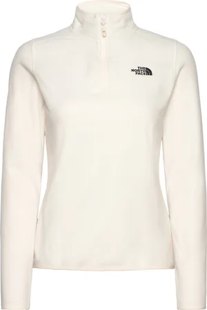 The North Face W 100 Glacier 1/4 Zip - Eu Sport Sweatshirts & Hoodies Fleeces & Midlayers Cream