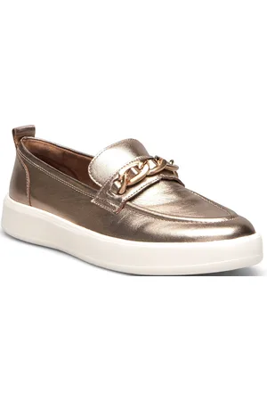 Tamaris Women Slip-On Shoes Flat Loafers Gold