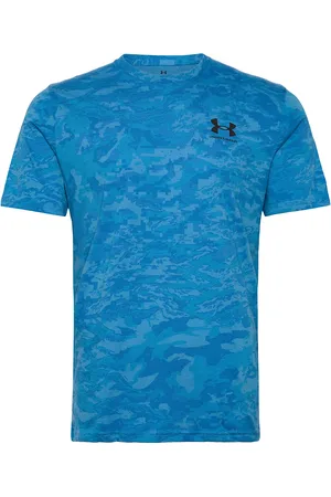 Under Armour Ua Abc Camo Ss Tops T-Kortærmet Skjorte Blue