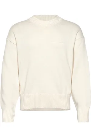 J Lindeberg Eddy Cotton Wool Crew Neck Designers Sweatshirts & Hoodies Sweatshirts White