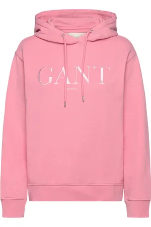 GANT Tonal Graphic Hoodie Tops Sweatshirts & Hoodies Hoodies Pink