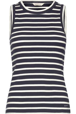 GANT Striped Tank Top Tops T-shirts & Tops Sleeveless Navy