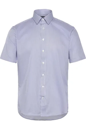 Lindbergh Shirt S/S Tops Shirts Short-sleeved Shirts Blue