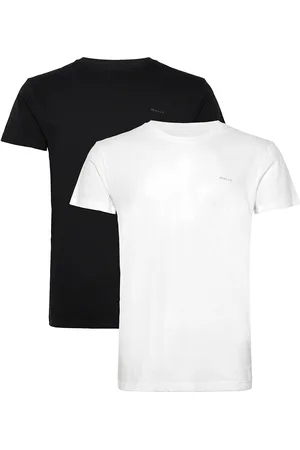 GANT C-Neck T-Shirt 2-Pack Tops T-Kortærmet Skjorte Black