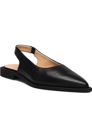 &Copenhagen Cph416 Leather Silver Shoes Slingbacks Flat Slingbacks Black