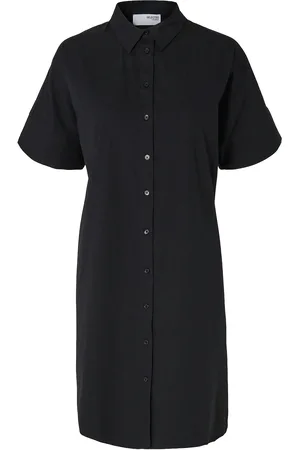 SELECTED Slfblair 2/4 Short Shirt Dress Noos Kort Kjole Black