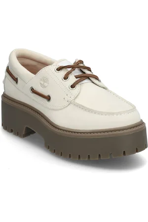 Timberland Boat Shoe Shoes Heels Heeled Loafers Cream