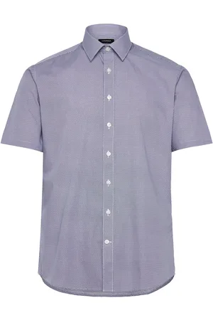 Lindbergh Shirt S/S Tops Shirts Short-sleeved Shirts Blue