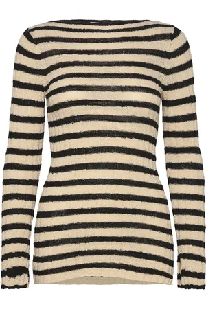 Twist & tango Fenja Knitted Top Tops T-shirts & Tops Long-sleeved Cream