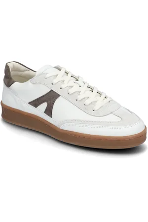 GARMENT PROJECT Liga - White/Elephant Leather Low-top Sneakers White