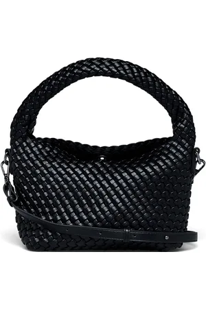 Hvisk Twist Braided Soft Structure Bags Top Handle Bags Black