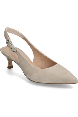 Unisa Ibonks Shoes Sling Backs Heeled Slingbacks Cream