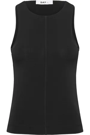 DAY Birger et Mikkelsen Olympe - Shiny Jersey Designers T-shirts & Tops Sleeveless Black