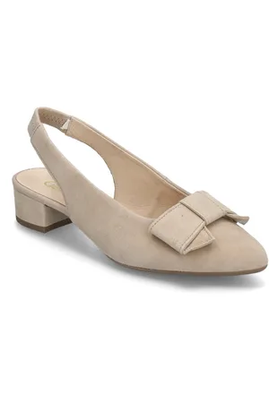 Gabor Slingback Shoes Sling Backs Heeled Slingbacks Beige