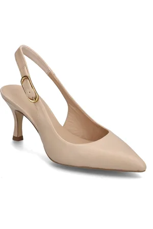 Unisa Lanznto Shoes Sling Backs Heeled Slingbacks Beige