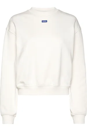 Hugo Blue Delessa_B_1 Tops Sweatshirts & Hoodies White