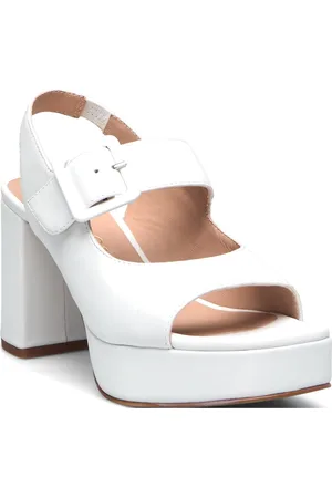 Unisa Odelanto Shoes Sling Backs Heeled Slingbacks White