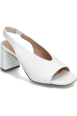 Unisa Mondynto Shoes Sling Backs Heeled Slingbacks White