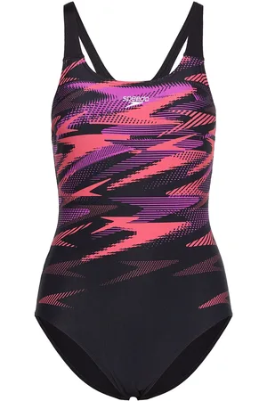 Speedo Womens Hyperboom Placement Muscleback Sport Swimsuits Purple