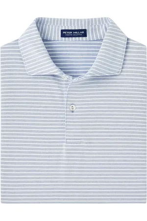 Peter Millar Albatross Cotton Blend Pique Polo - Edwin Spread C Sport Men Sport Clothing Sport Tops Sport Polos Sport Long-sleeved Polos Blue