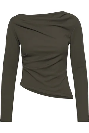 Gina Tricot Long Sleeve Top Tops T-shirts & Tops Long-sleeved Green
