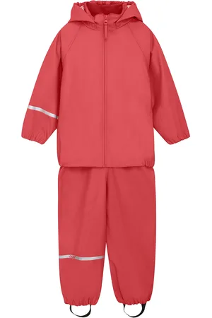 CeLaVi Basic Rainwear Set -Recycle Pu Outerwear Rainwear Rainwear Sets Red