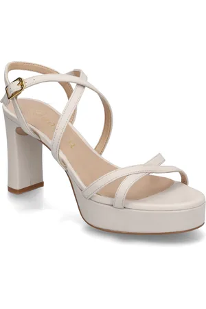 Unisa Overnto Sandal Med Hæl Cream