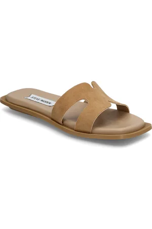 Steve Madden Sofia Slides Shoes Sandals Flat Sandals Beige