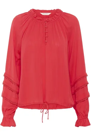 Part Two Narachapw Bl Tops Blouses Long-sleeved Coral