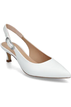 Unisa Ibonnto Shoes Sling Backs Heeled Slingbacks White
