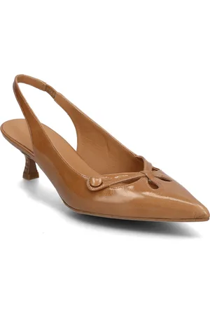 Billi Bi Sling Back Shoes Sling Backs Heeled Slingbacks Brown