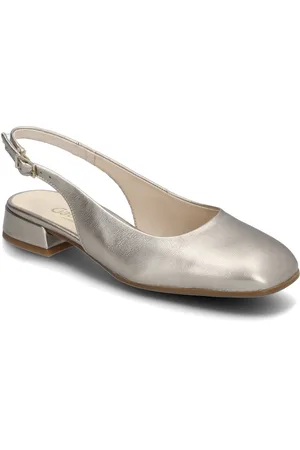 Gabor Slingback Shoes Slingbacks Flat Slingbacks Silver