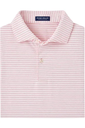 Peter Millar Albatross Cotton Blend Pique Polo - Edwin Spread C Sport Men Sport Clothing Sport Tops Sport Polos Sport Long-sleeved Polos Pink