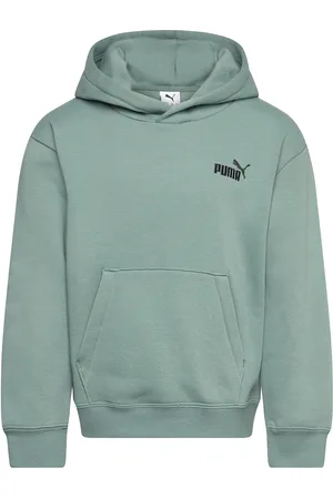 PUMA Ess Small No. 1 Logo Relaxed Hoodie Fl B Tops Sweatshirts & Hoodies Hoodies Green