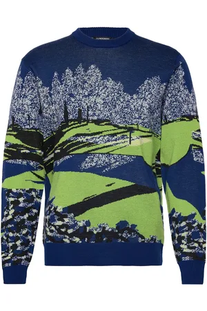 J Lindeberg Alexander Jacquard Sweater Sport Men Sport Clothing Sport Sweatshirts & Hoodies Sport Knitwear Navy