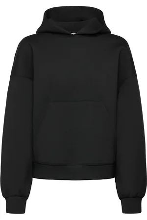 Weekday Over D Scuba Hoodie Tops Sweatshirts & Hoodies Hoodies Black