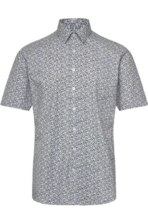 Lindbergh Shirt S/S Tops Shirts Short-sleeved Shirts Blue