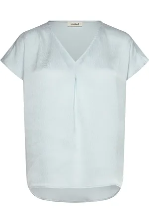 Soaked in Luxury Slioana Marija Top Tops Blouses Short-sleeved Blue