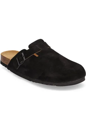 Scholl Sl Olivier Suede Black Slippers Hjemmesko Black