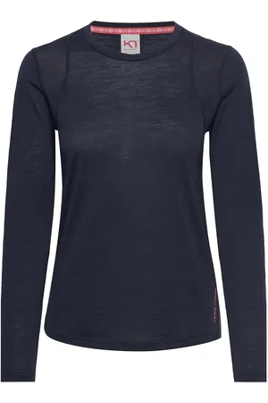 Kari Traa Embla Wool Ls Sport Sport Clothing Sports Tops & T-shirts Sport Long Sleeve Tops Navy