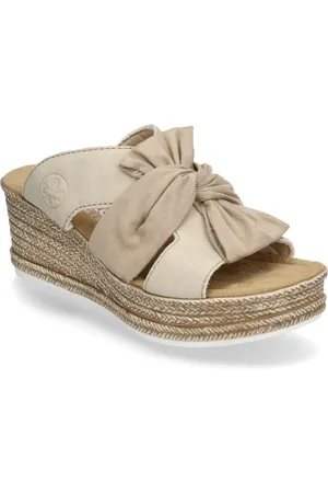 Rieker 68789-00 Shoes Mules & Slip-ins Heeled Mules Beige